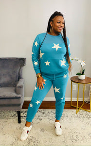 sweat suit with stars
