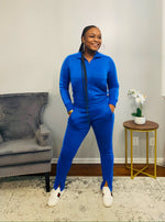 Load image into Gallery viewer, blue track suit 
