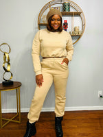Load image into Gallery viewer, Crop Sweat Suit (2 colors)
