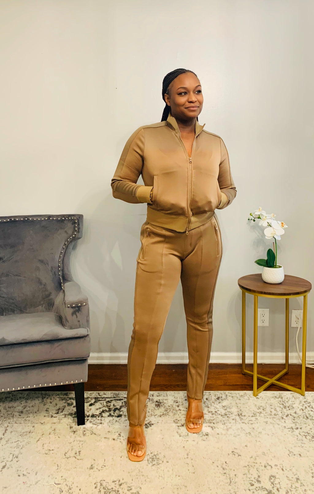 track suit with pockets