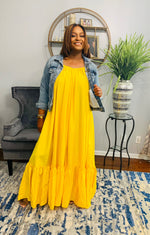 Load image into Gallery viewer, yellow maxi dress
