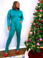 Load image into Gallery viewer, Turquoise Jogger 2 piece Set
